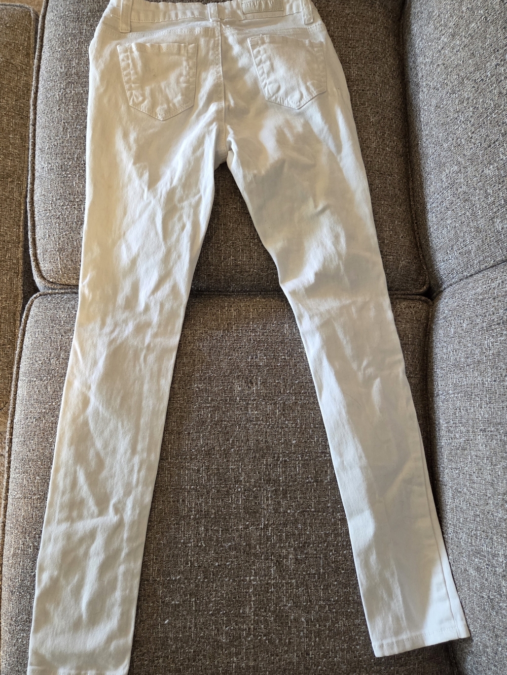 Blue age denim white distressed skinny jeans size 1
